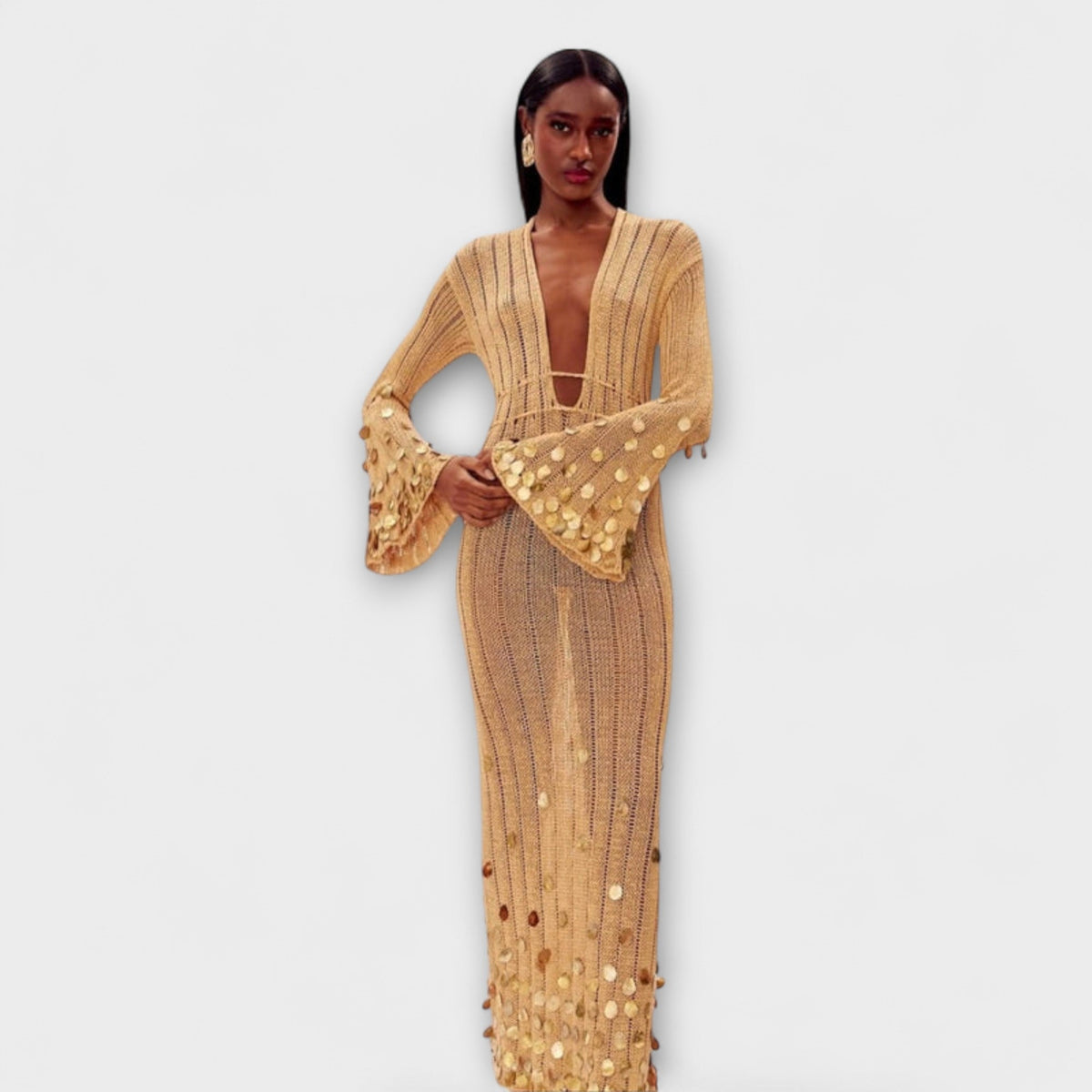 Style200™ | Nova Maxi Signature Dress - Chic Fabric for Any Occasion