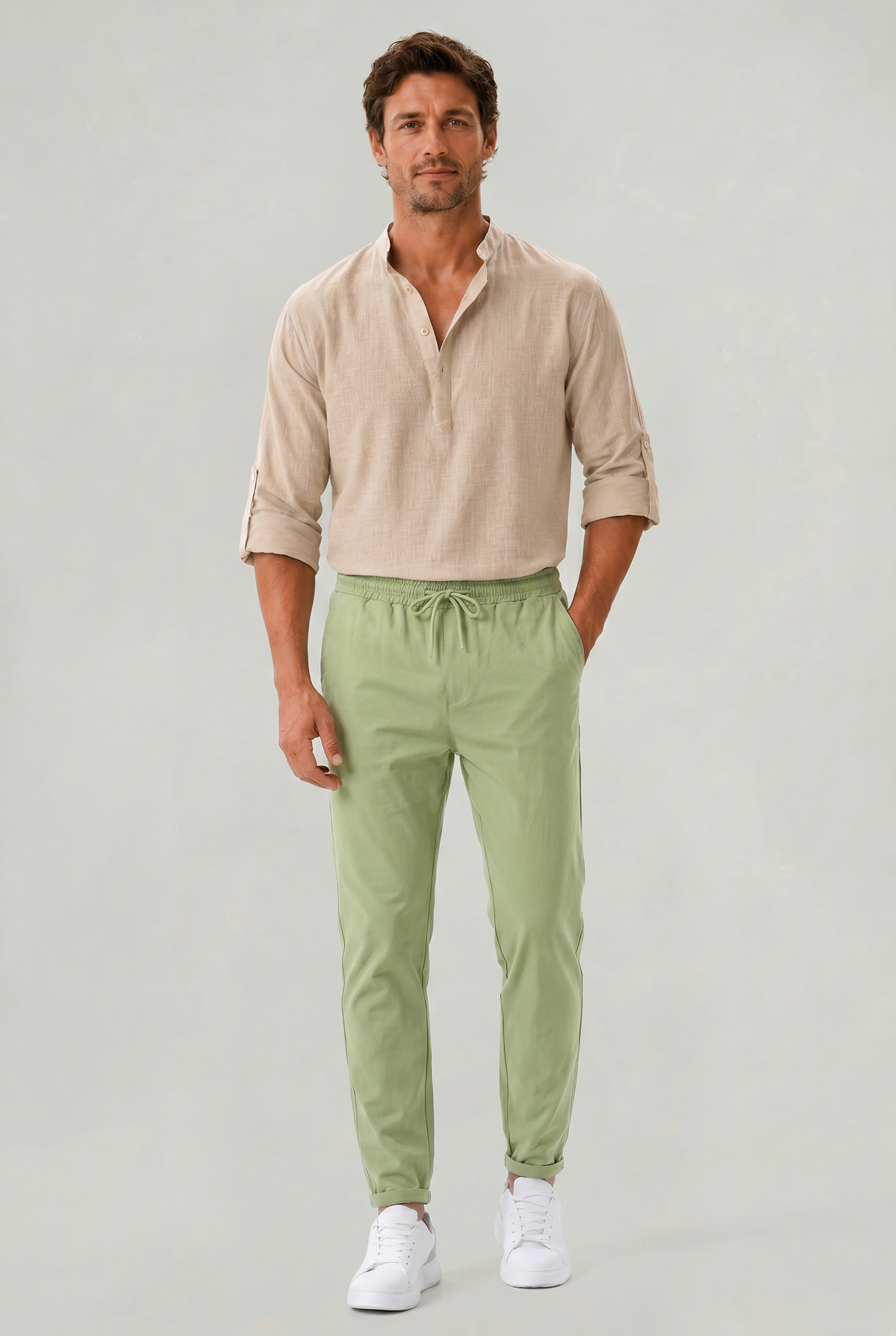 Calder Tapered Drawstring Trousers