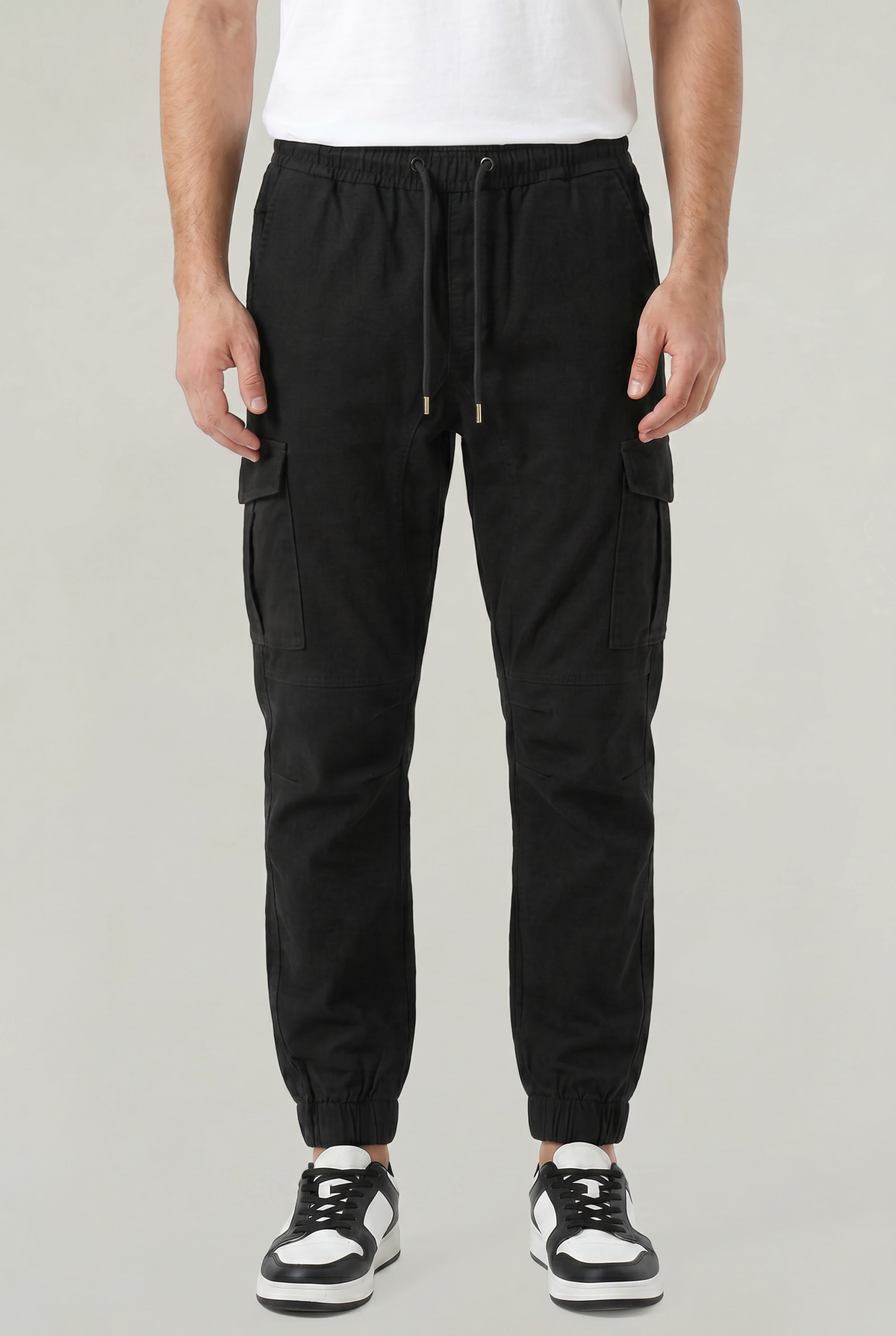 Tobias Slim Fit Cotton Cargo Trousers