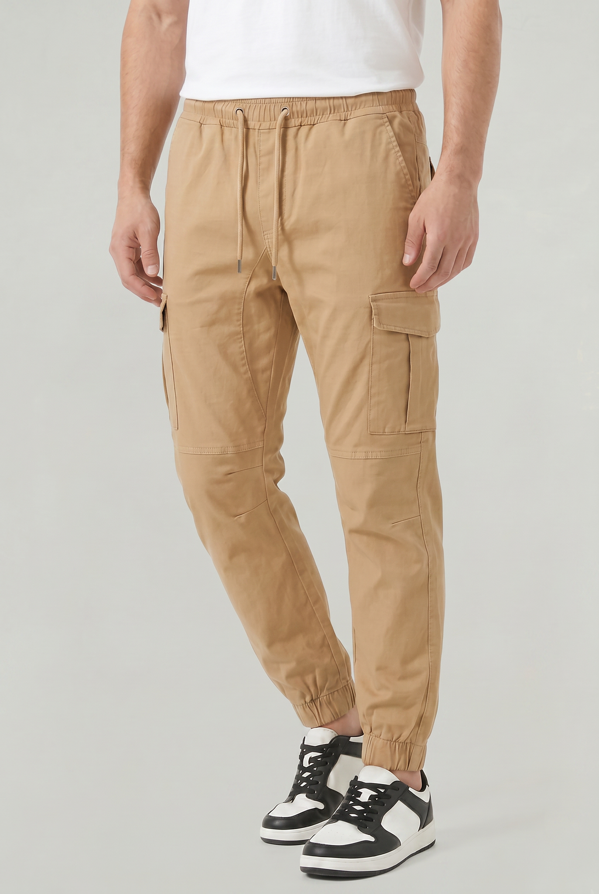 Tobias Slim Fit Cotton Cargo Trousers