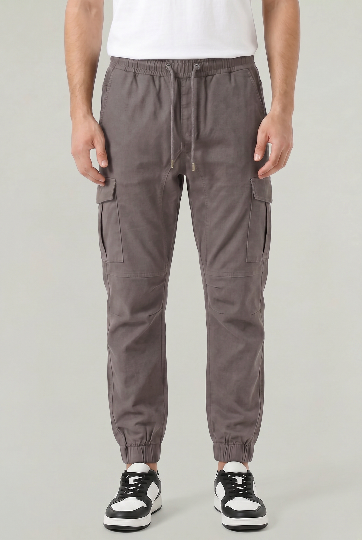 Tobias Slim Fit Cotton Cargo Trousers