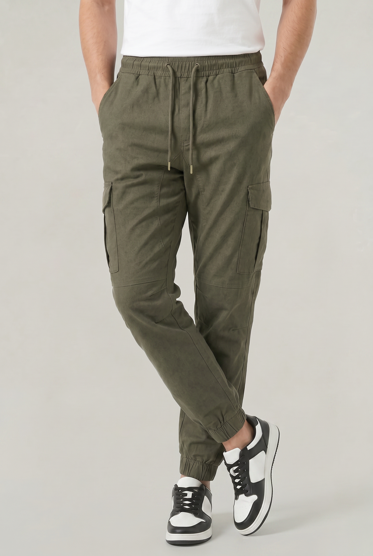 Tobias Slim Fit Cotton Cargo Trousers
