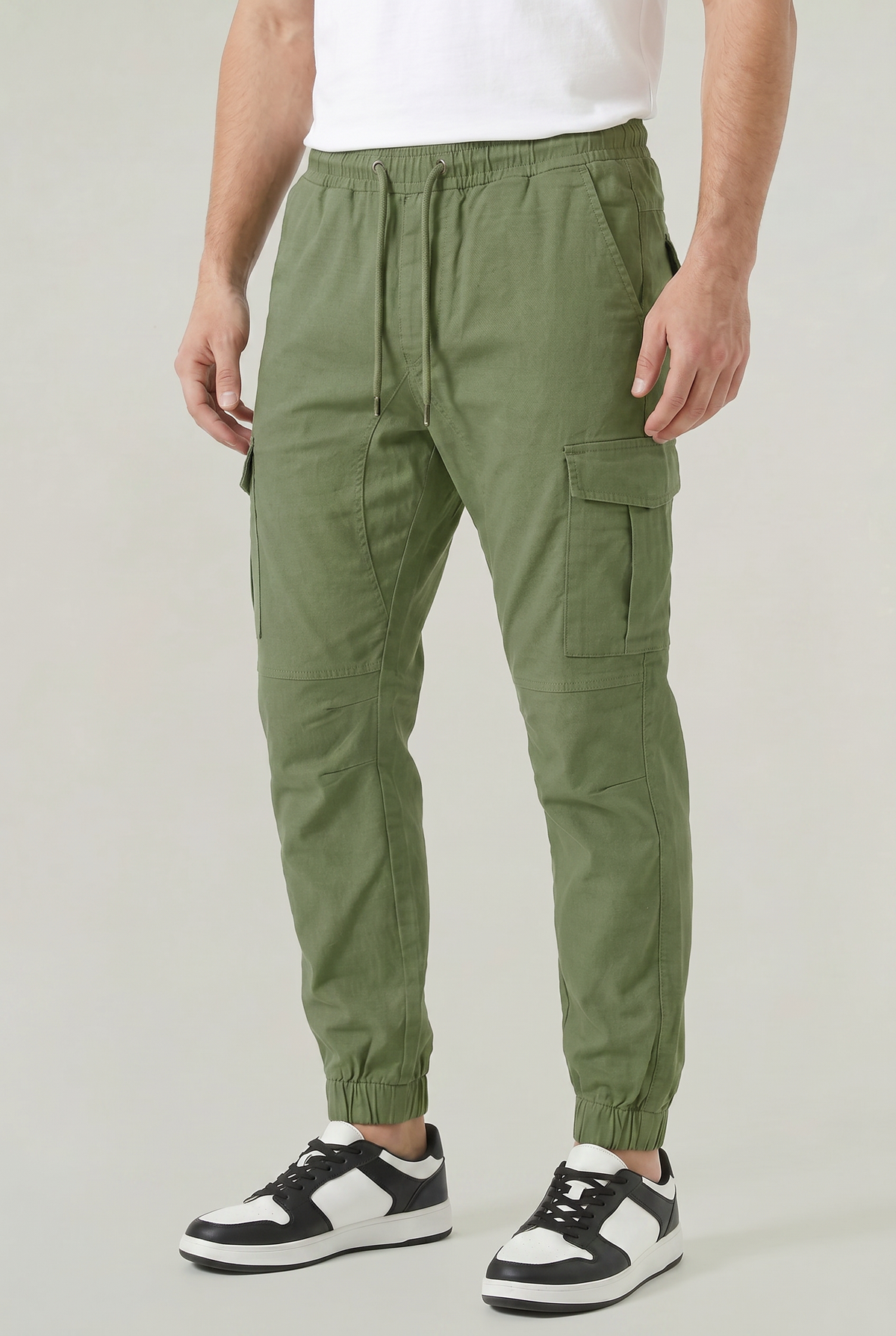 Tobias Slim Fit Cotton Cargo Trousers