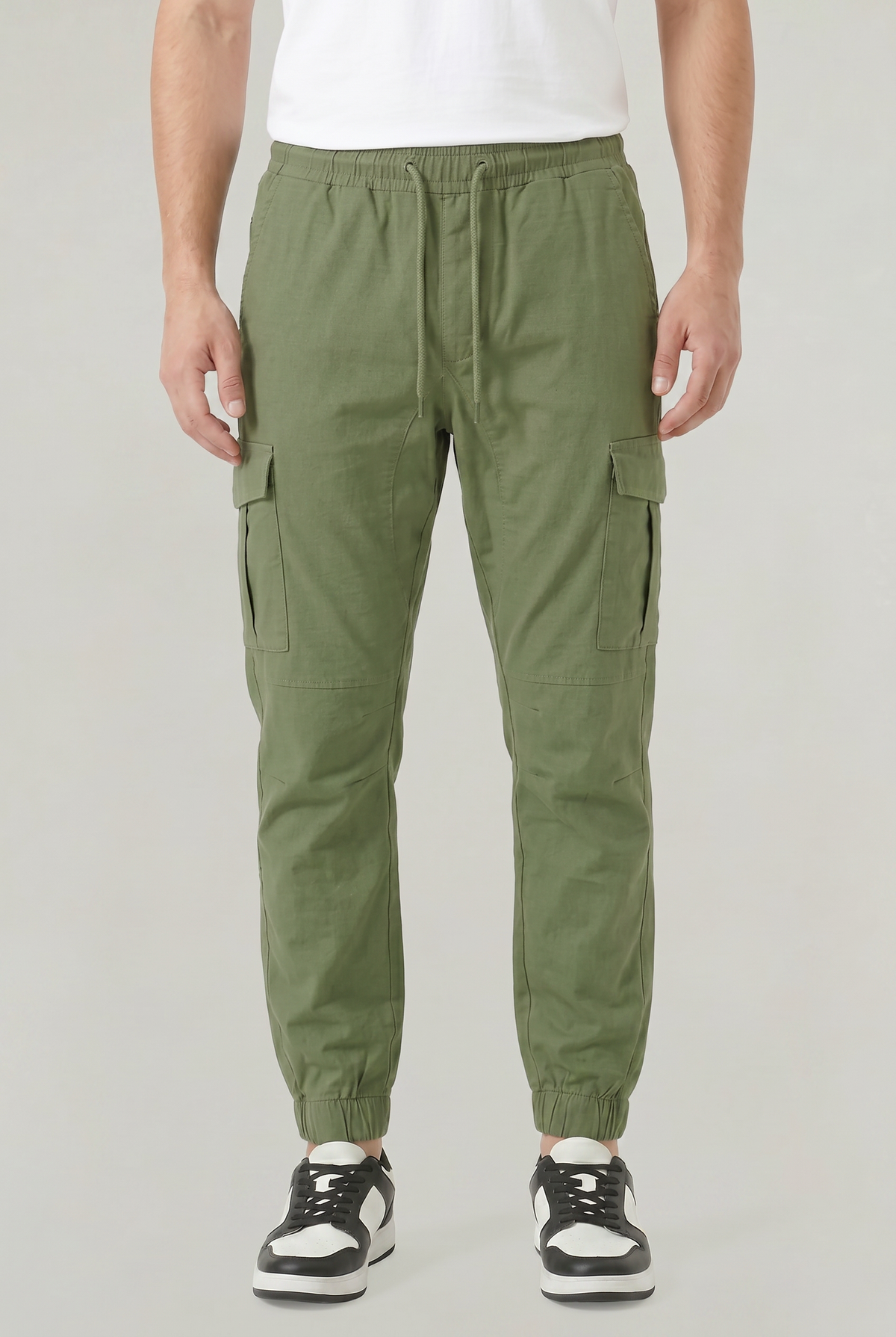 Tobias Slim Fit Cotton Cargo Trousers