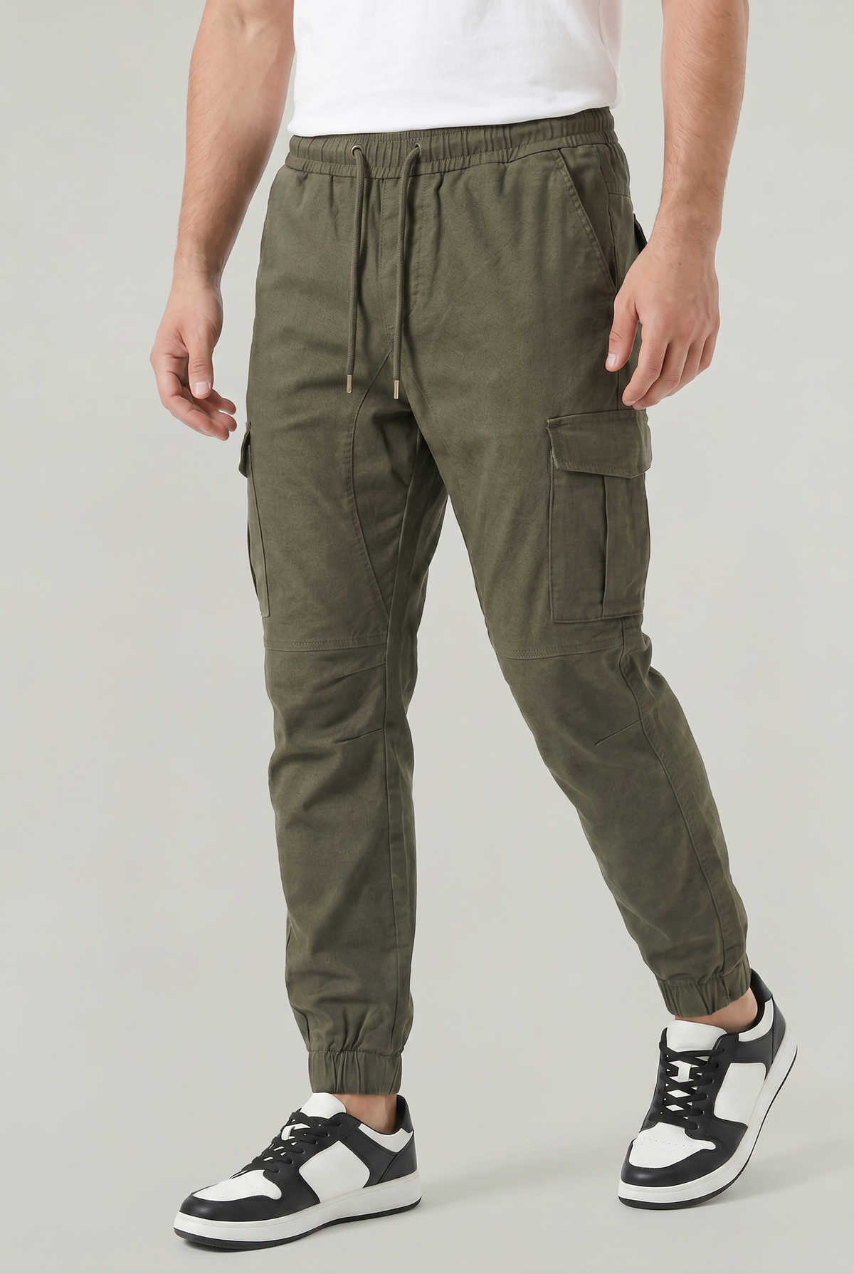 Tobias Slim Fit Cotton Cargo Trousers