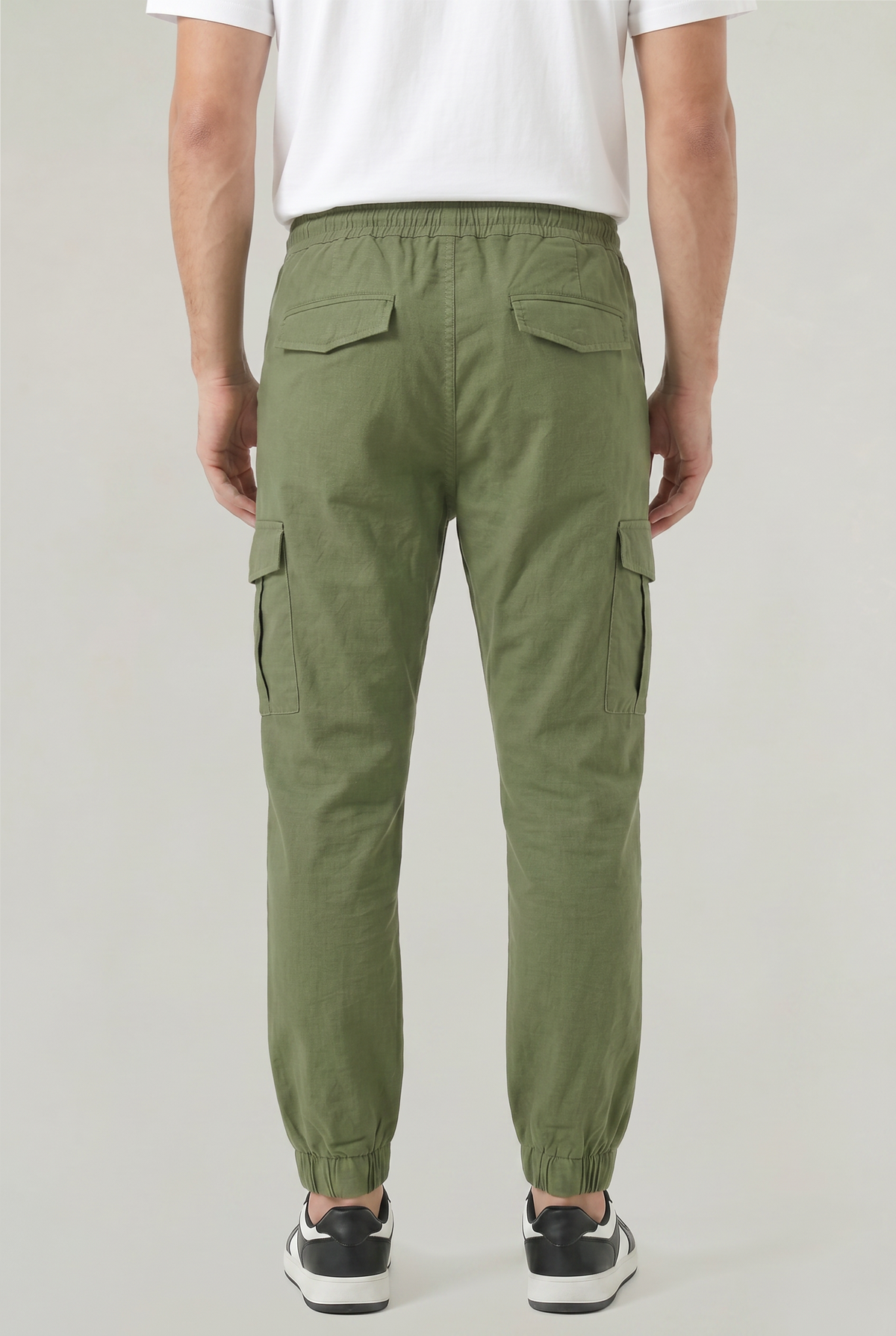 Tobias Slim Fit Cotton Cargo Trousers