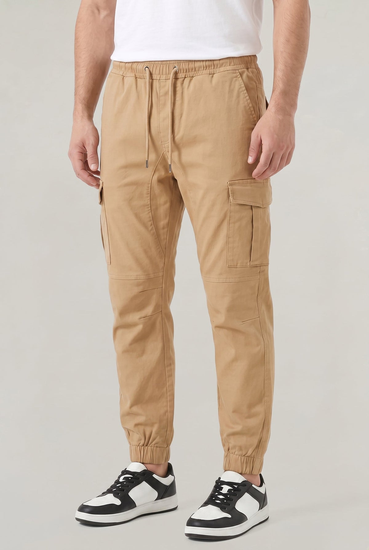 Tobias Slim Fit Cotton Cargo Trousers