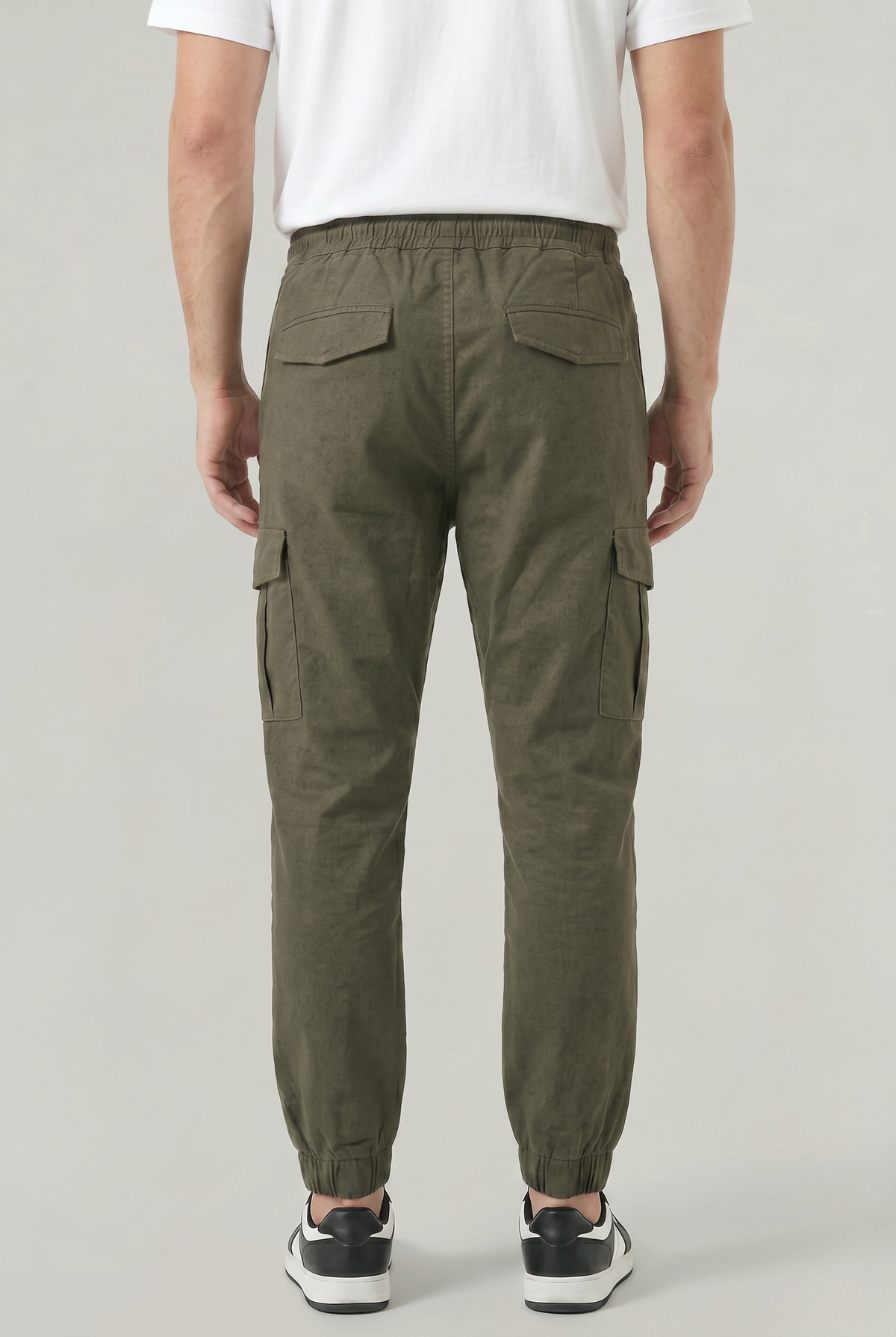 Tobias Slim Fit Cotton Cargo Trousers