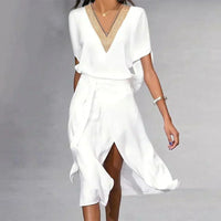 Allison™ | Women’s Summer V Neck Midi Dress