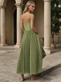 Sonya™ | Sculpted Pleated Maxi Dress