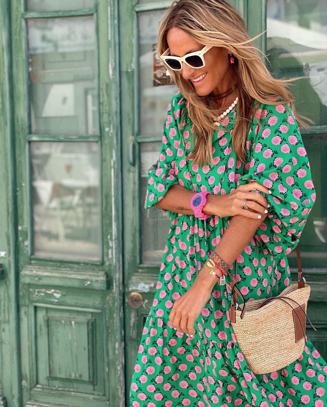 Camille | V-Neck Polka Dot Maxi Dress