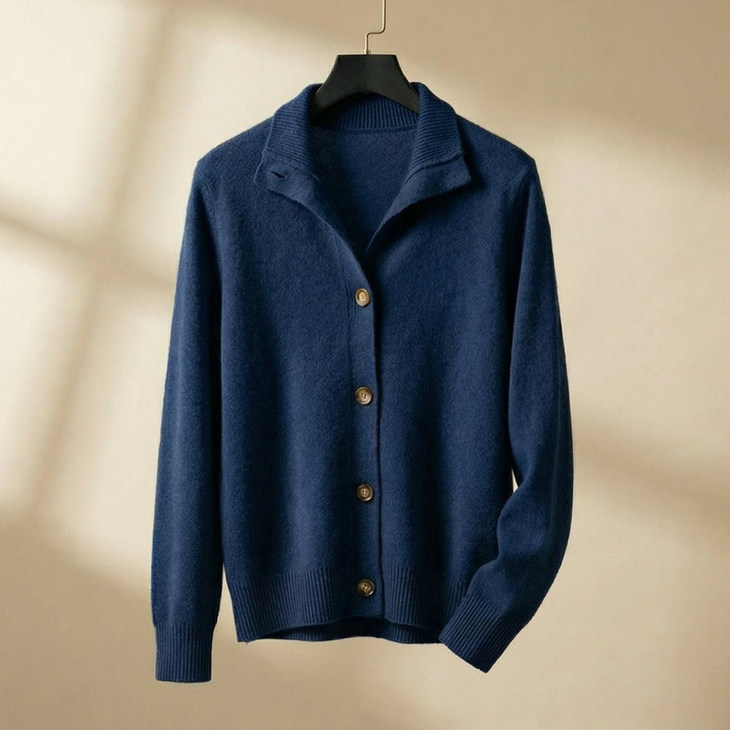 Reagan | Button Up Cardigan with Collared Detail