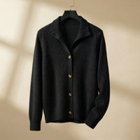 Reagan | Button Up Cardigan with Collared Detail