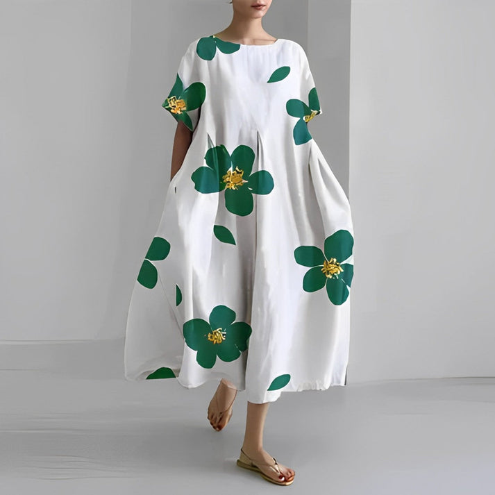 Isabella™ | Women Relaxed Style Flower Midi Dress