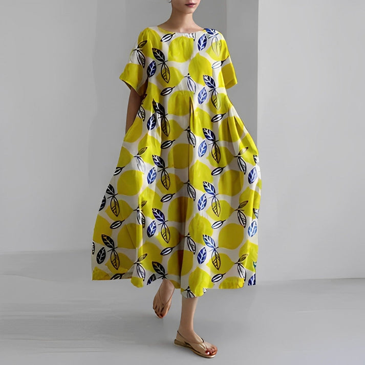 Isabella™ | Women Relaxed Style Flower Midi Dress