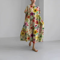 Isabella™ | Women Relaxed Style Flower Midi Dress