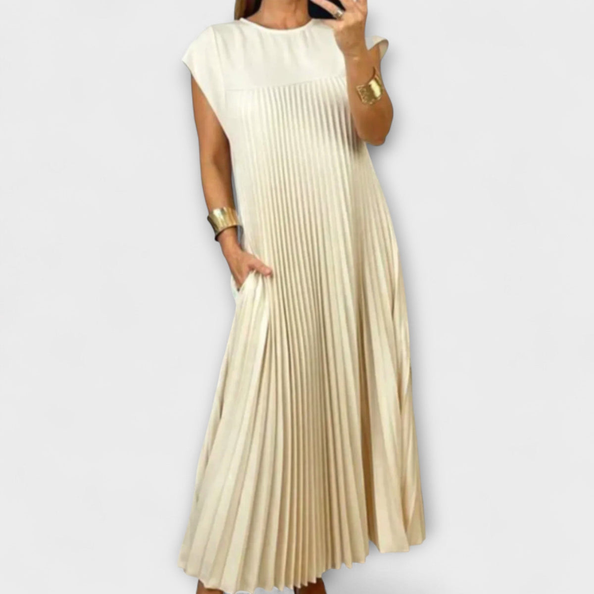 Style200™ | Zairelle – Chic Pleated Dress for Any Occasion
