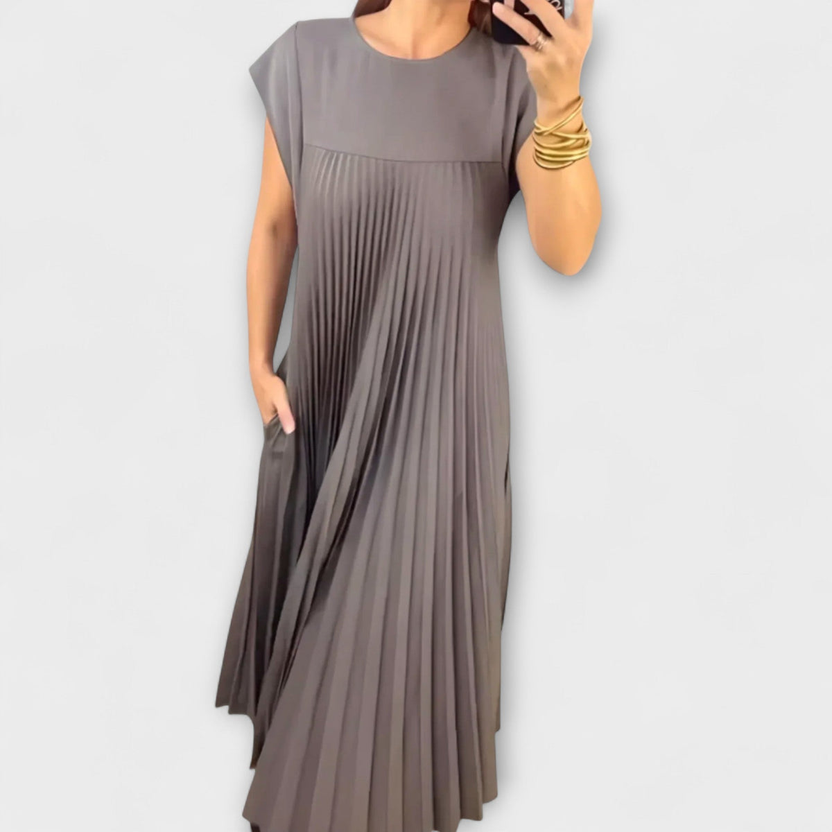 Style200™ | Zairelle – Chic Pleated Dress for Any Occasion