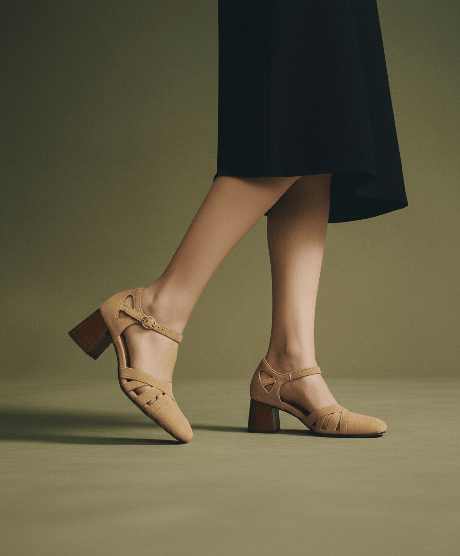 Wilhelmina™ | Caged Strappy Block Heels