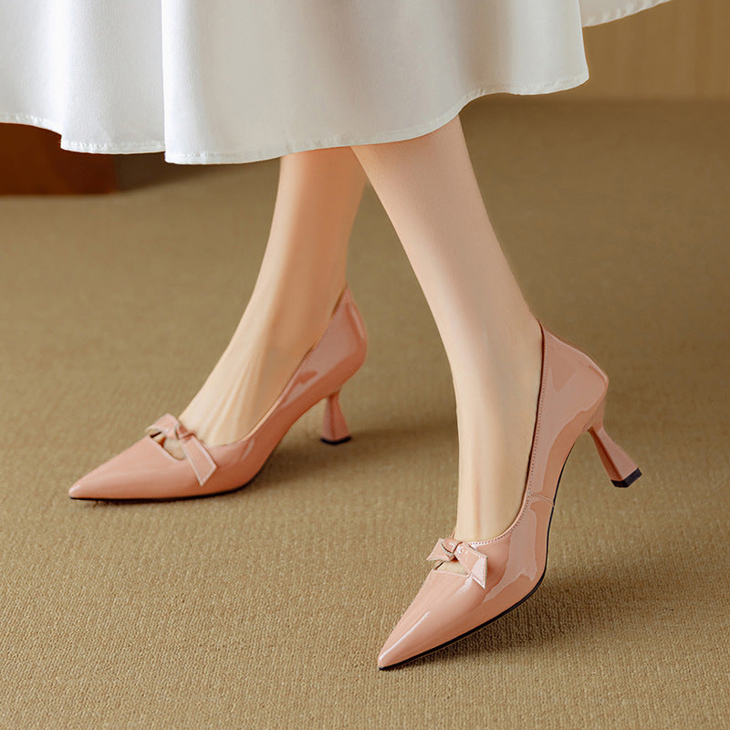 Rosalind™ | Women's Bow Detail Pumps Pointed Toe Kitten Heel Shoes