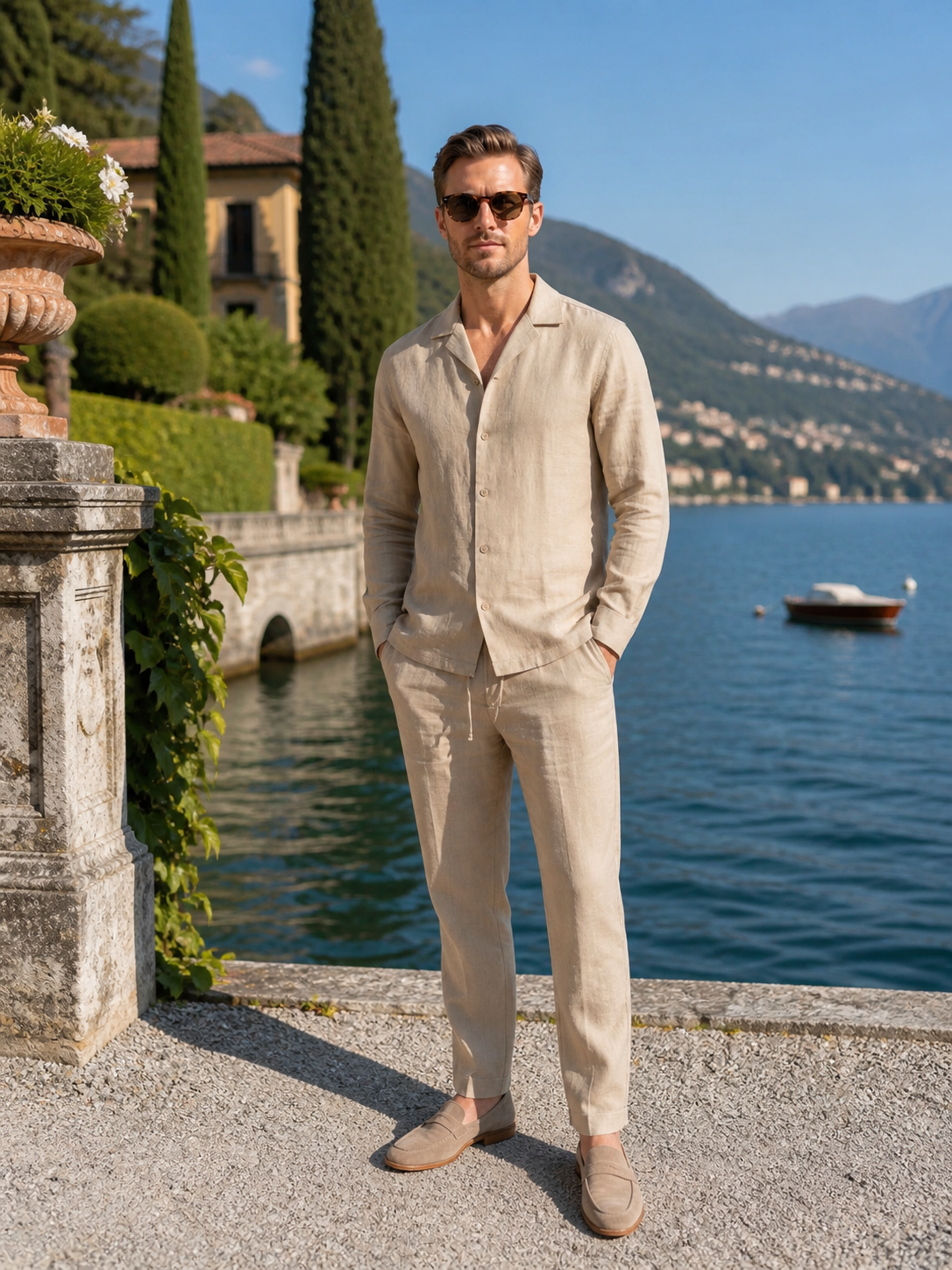 Barnaby Linen-Look Set