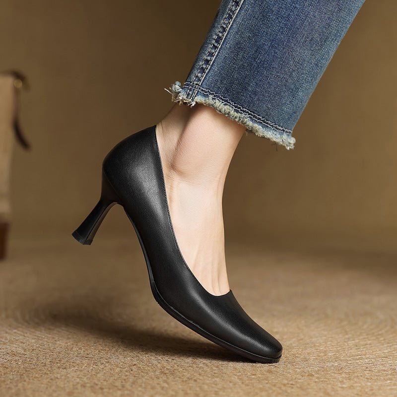 Henriette™ | Square Toe Kitten Heels