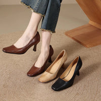 Henriette™ | Square Toe Kitten Heels