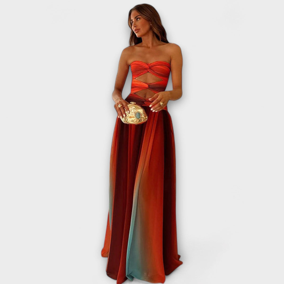 Style200™ | Chic Strapless Maxi Dress for Any Occasion