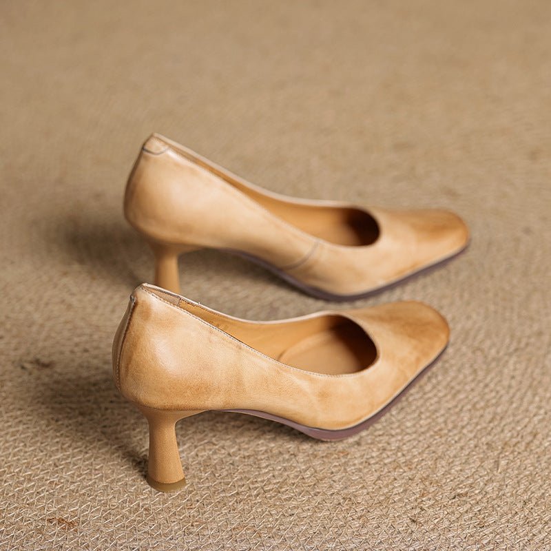 Henriette™ | Square Toe Kitten Heels