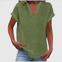 Xavinah™ | Chic V-Neck Blouse for Everyday Wear