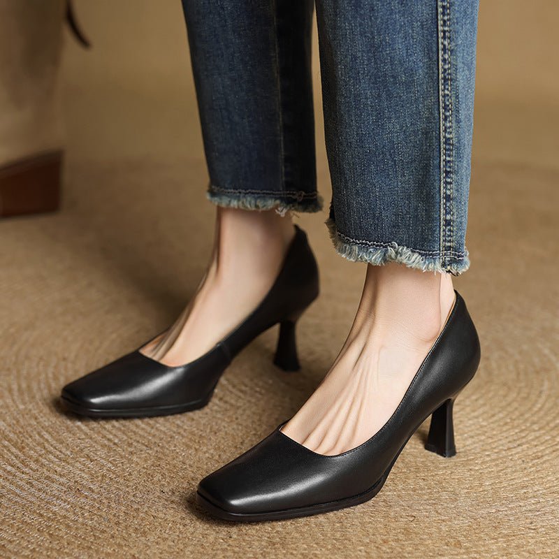 Henriette™ | Square Toe Kitten Heels