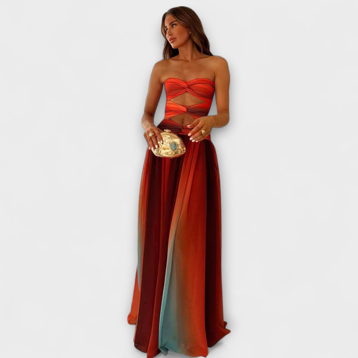 Style200™ | Chic Strapless Maxi Dress for Any Occasion