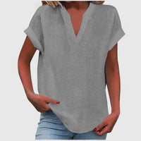 Xavinah™ | Chic V-Neck Blouse for Everyday Wear
