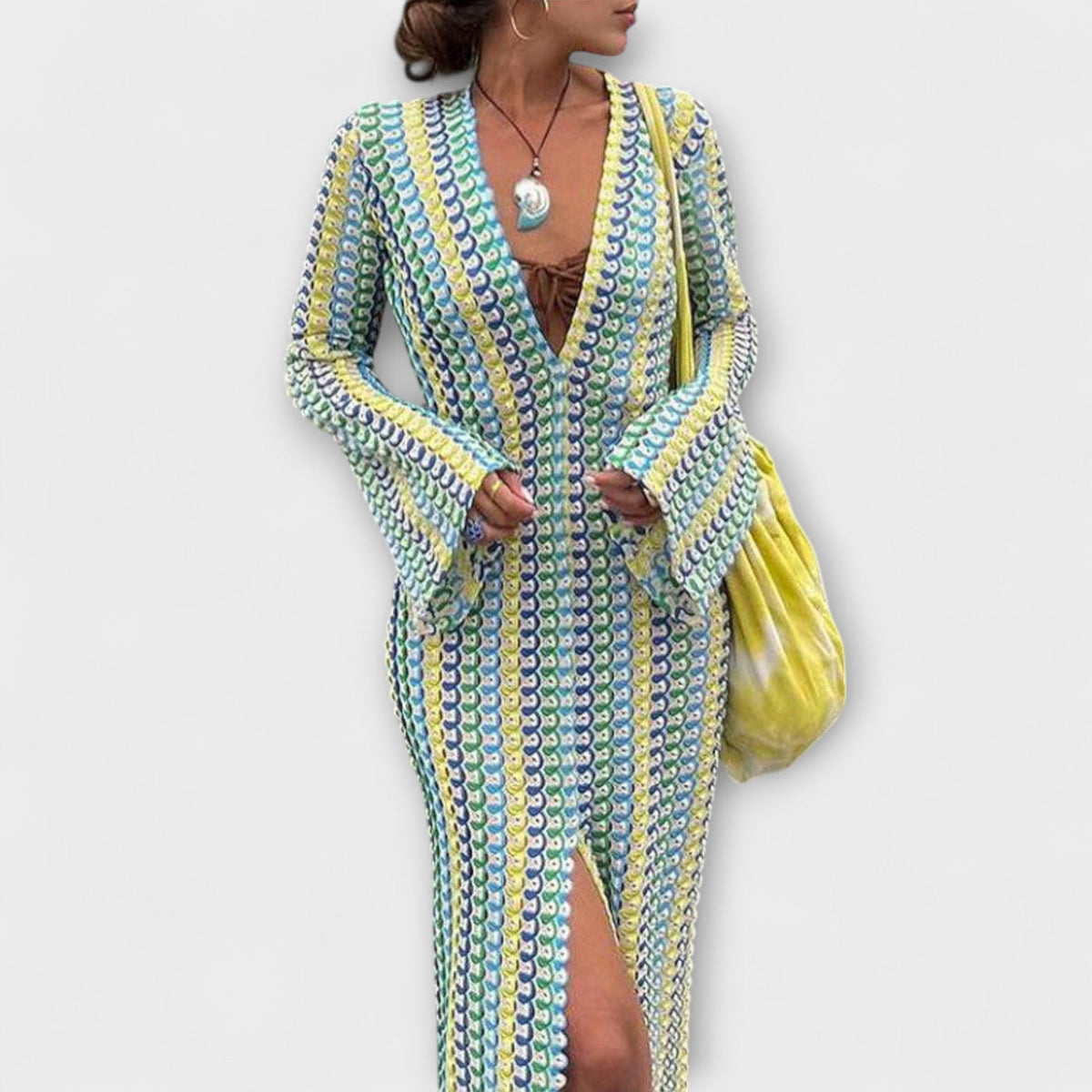 Style200™ | Elina V-Neck Maxi Dress for Summer Getaways