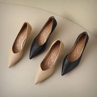 Camille™ | Women's Pointed Toe Pumps Low Kitten Heel Slip On Shoes