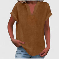 Xavinah™ | Chic V-Neck Blouse for Everyday Wear