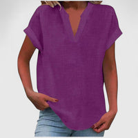 Xavinah™ | Chic V-Neck Blouse for Everyday Wear