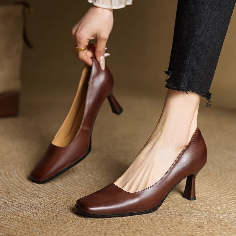 Henriette™ | Square Toe Kitten Heels