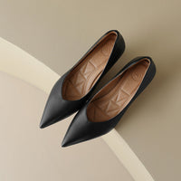 Camille™ | Women's Pointed Toe Pumps Low Kitten Heel Slip On Shoes