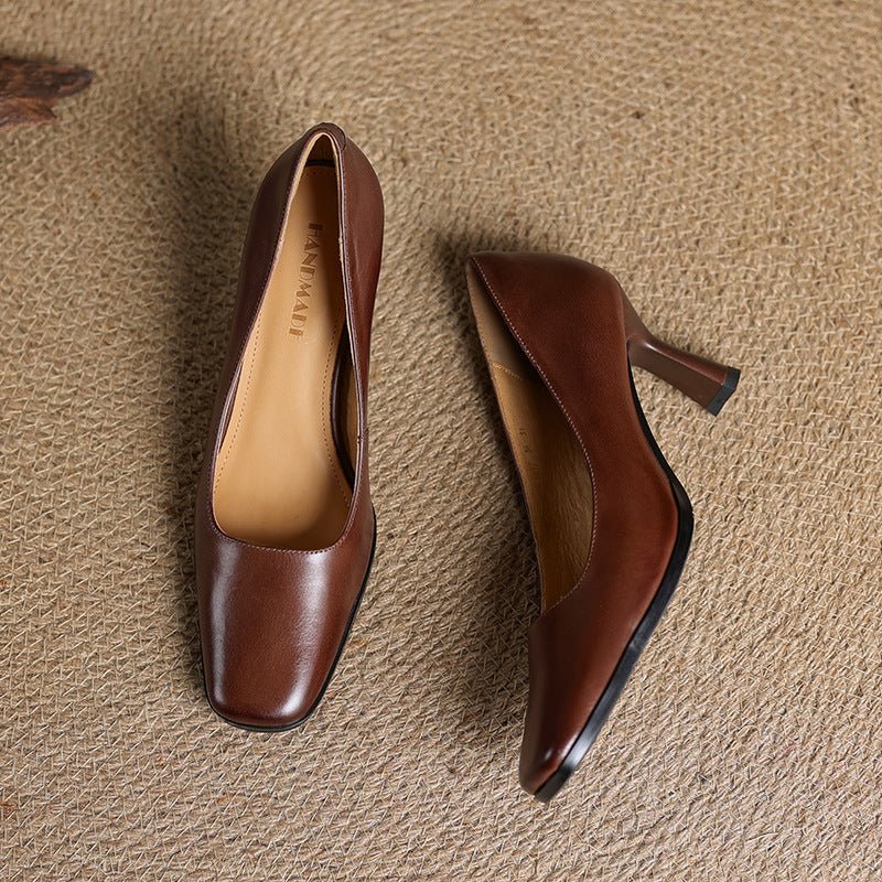 Henriette™ | Square Toe Kitten Heels