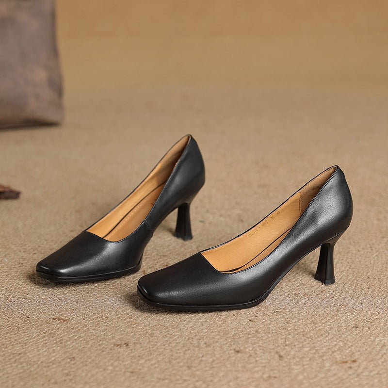 Henriette™ | Square Toe Kitten Heels