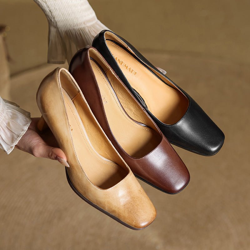 Henriette™ | Square Toe Kitten Heels