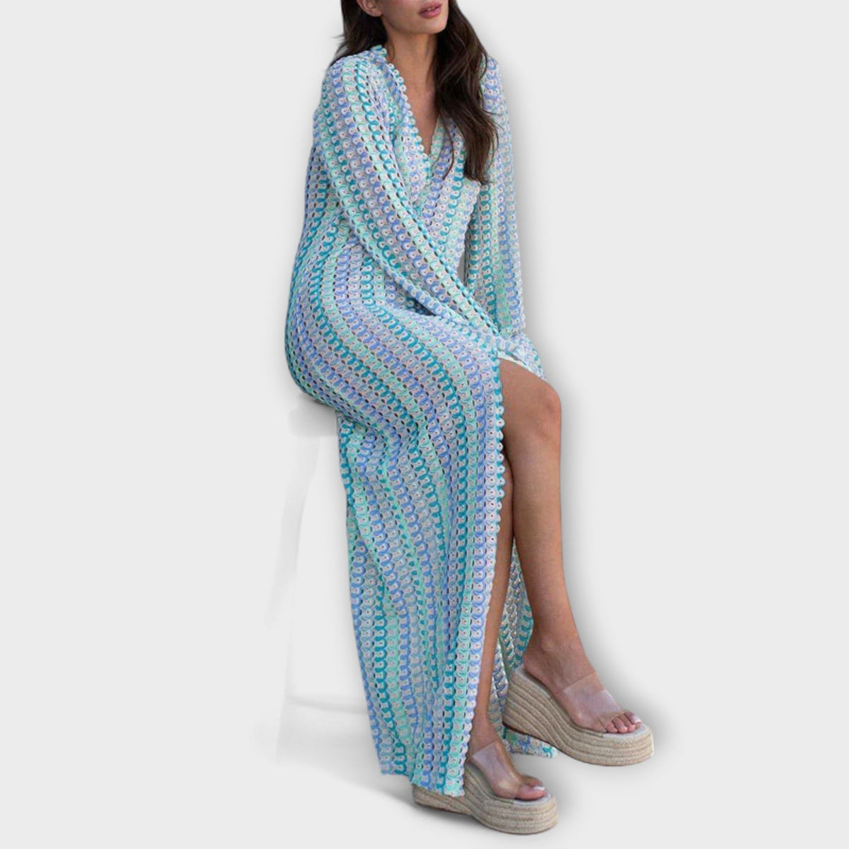Style200™ | Elina V-Neck Maxi Dress for Summer Getaways