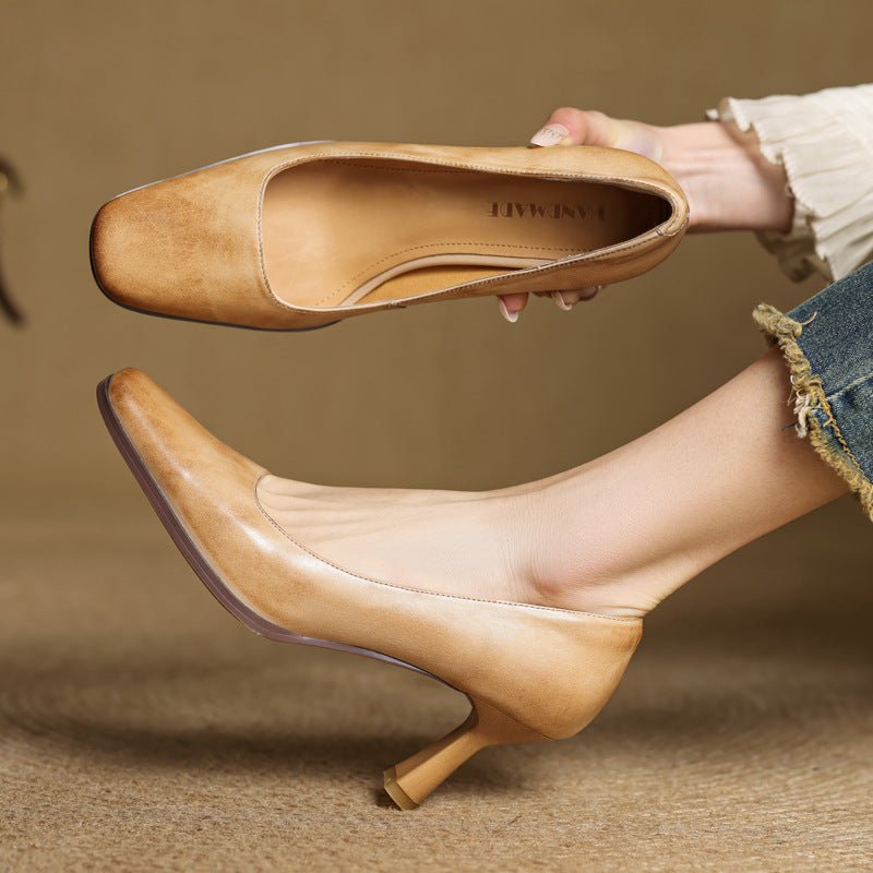 Henriette™ | Square Toe Kitten Heels