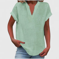 Xavinah™ | Chic V-Neck Blouse for Everyday Wear
