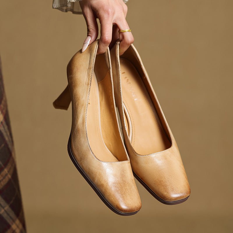 Henriette™ | Square Toe Kitten Heels