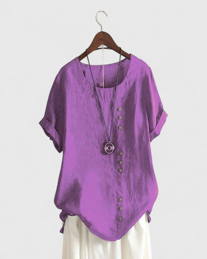 Elisavie™ | Chic Short Sleeve Blouse for Everyday Wear