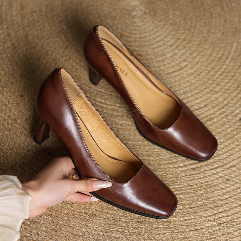 Henriette™ | Square Toe Kitten Heels