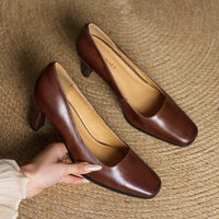 Henriette™ | Square Toe Kitten Heels