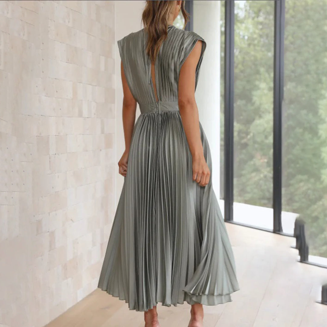 Camille | V-Neck Wedding Guest Midi Dress